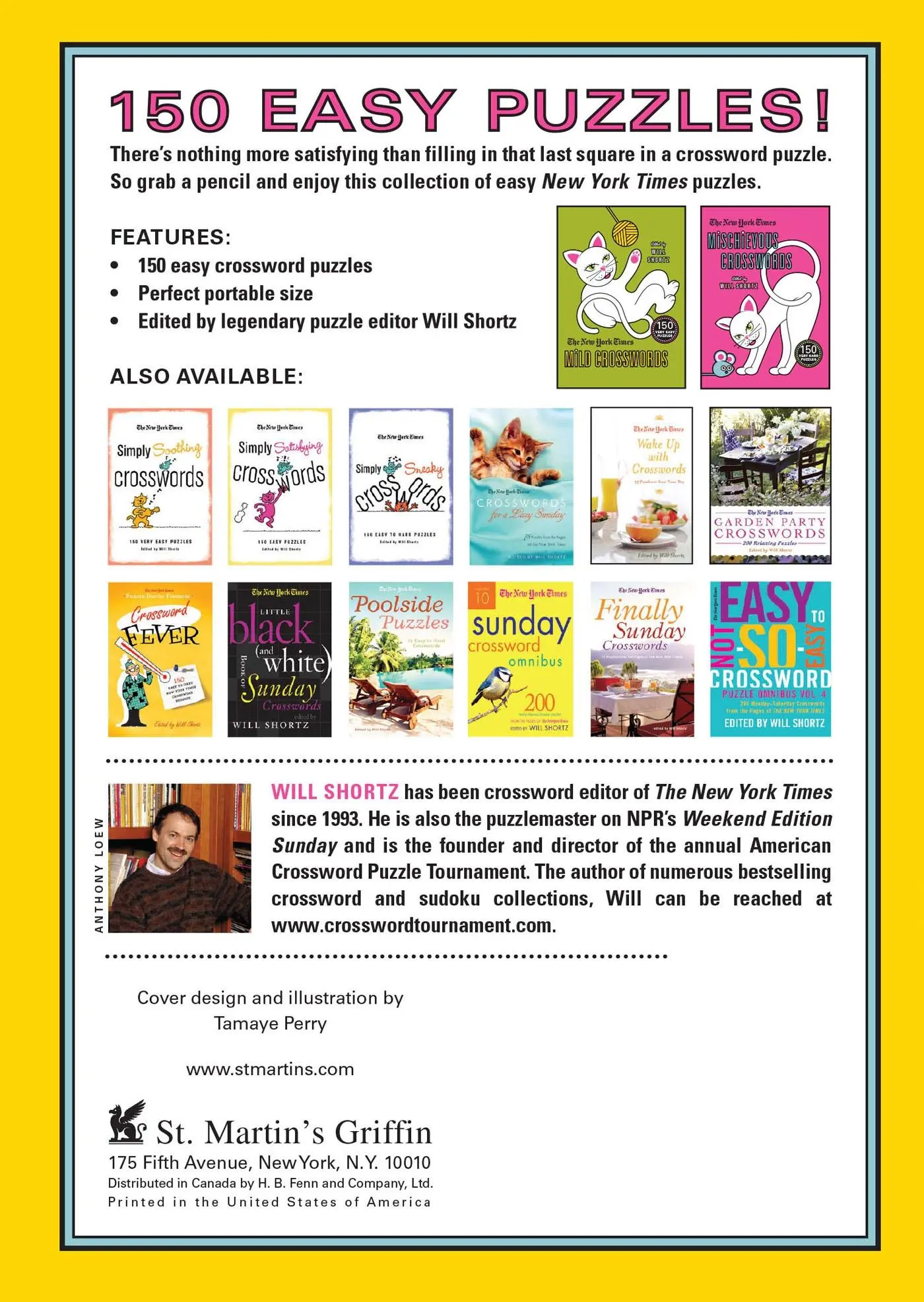 Rückseite: 9780312641184 | New York Times Mellow Crosswords | Will Shortz | Taschenbuch | 2010