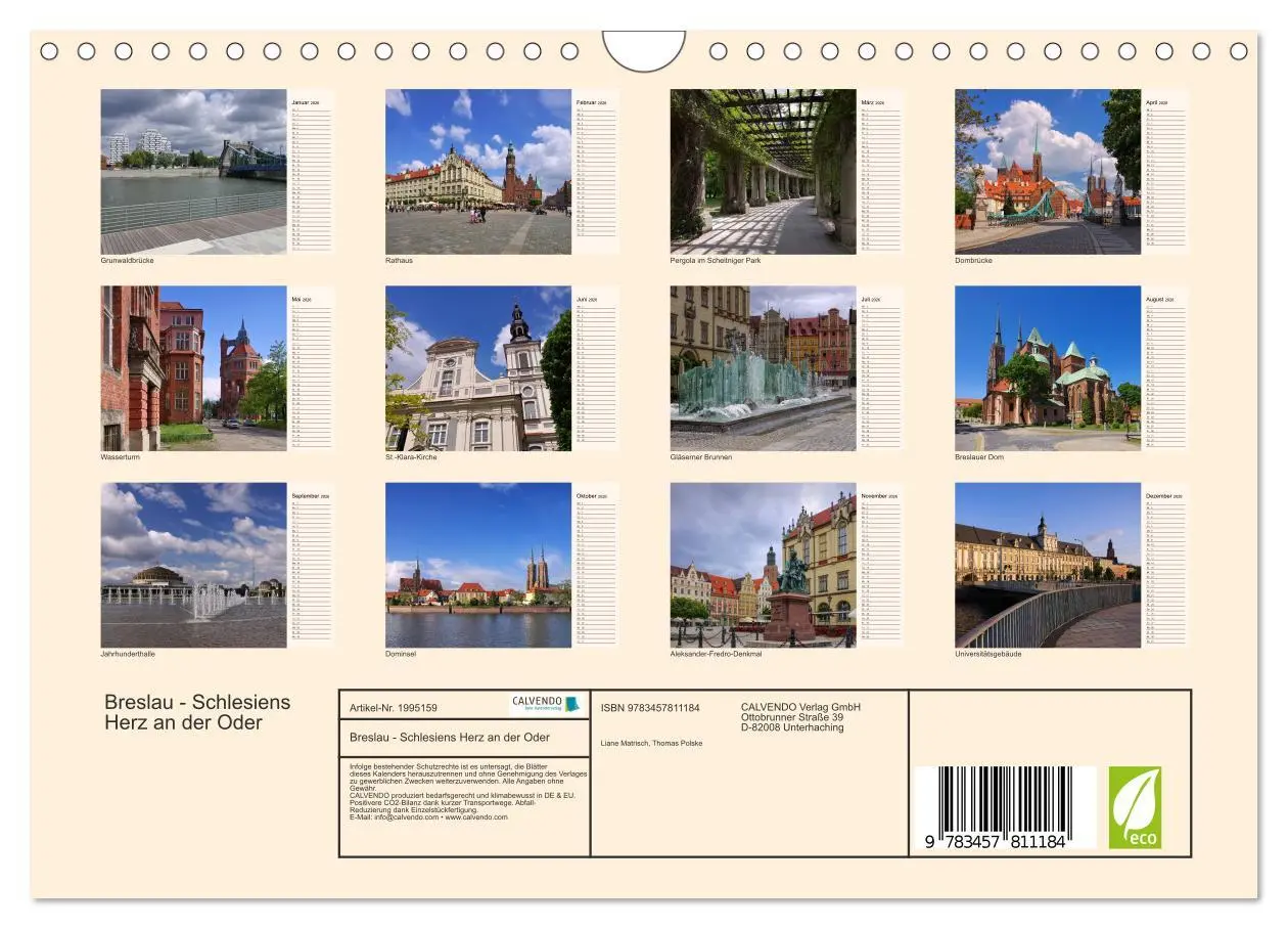 Bild: 9783457811184 | Breslau - Schlesiens Herz an der Oder (Wandkalender 2026 DIN A4...