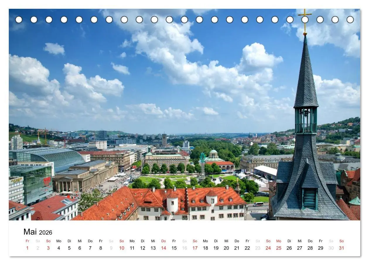 Bild: 9783457981184 | stadtansichten stuttgart (Tischkalender 2026 DIN A5 quer), CALVENDO...