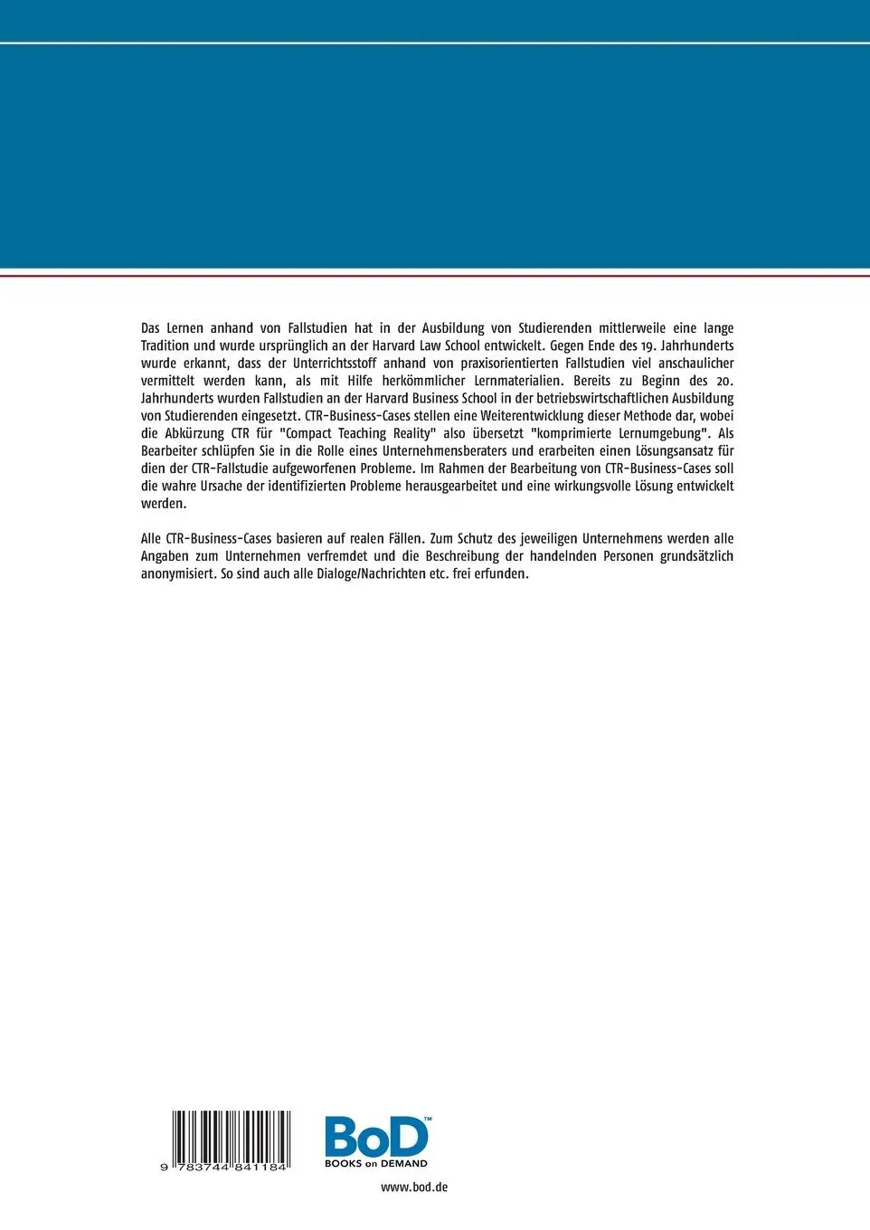 Rückseite: 9783744841184 | Fallstudien zur Betriebswirtschaftslehre - Band 3 | Marco Becker