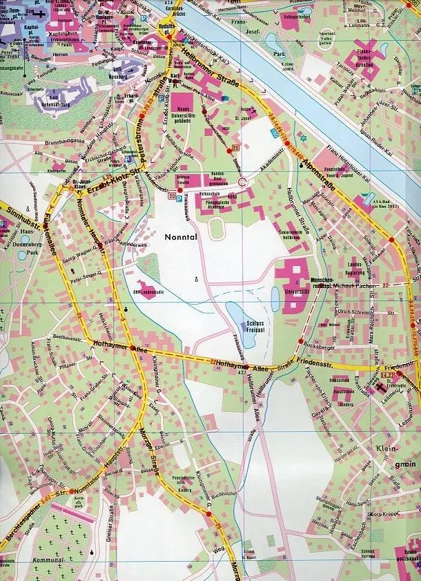 Bild: 9783850841184 | Salzburg Stadt, Stadtplan 1:7.500 - 1:15.000 | (Land-)Karte | Deutsch
