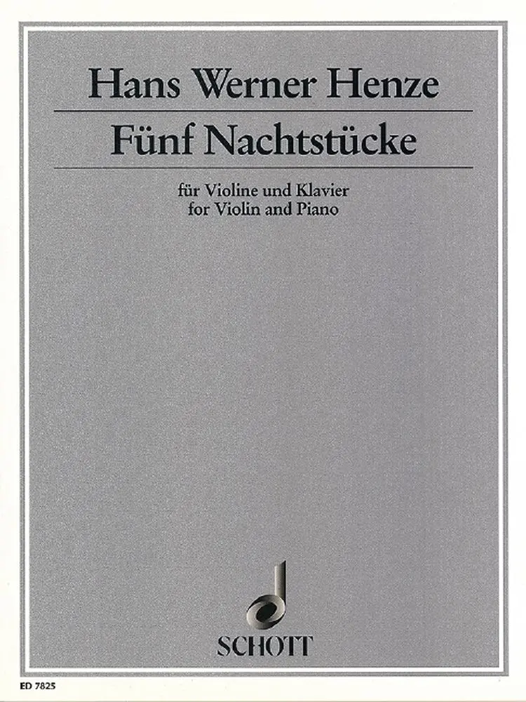 Cover: 9790001081184 | Five night pieces | for violin and piano | Hans Werner Henze | Buch