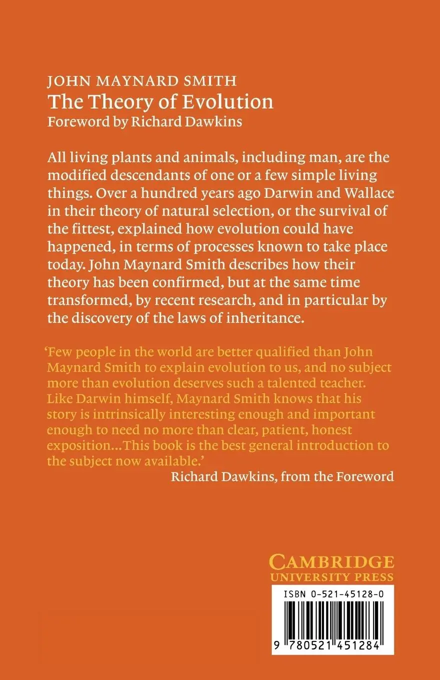Rückseite: 9780521451284 | The Theory of Evolution | John Maynard Smith (u. a.) | Taschenbuch