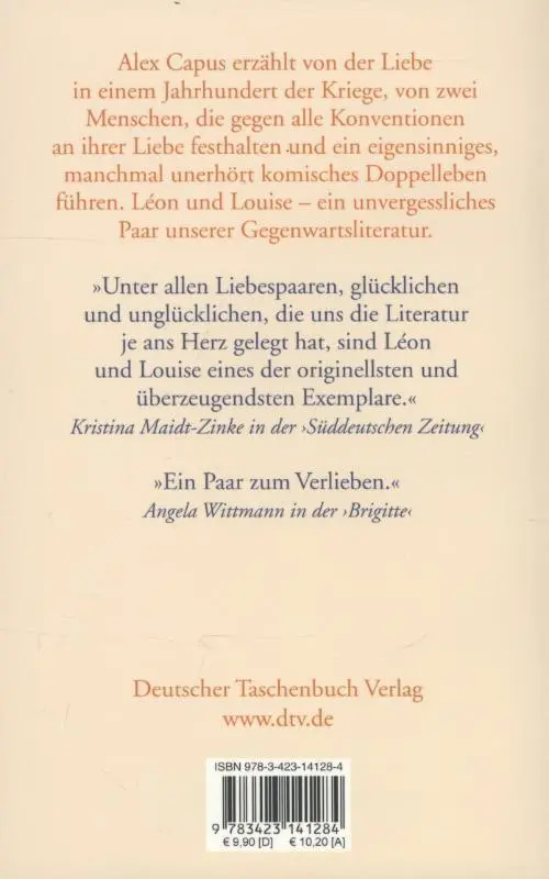 Rückseite: 9783423141284 | Léon und Louise | Alex Capus | Taschenbuch | 315 S. | Deutsch | 2012