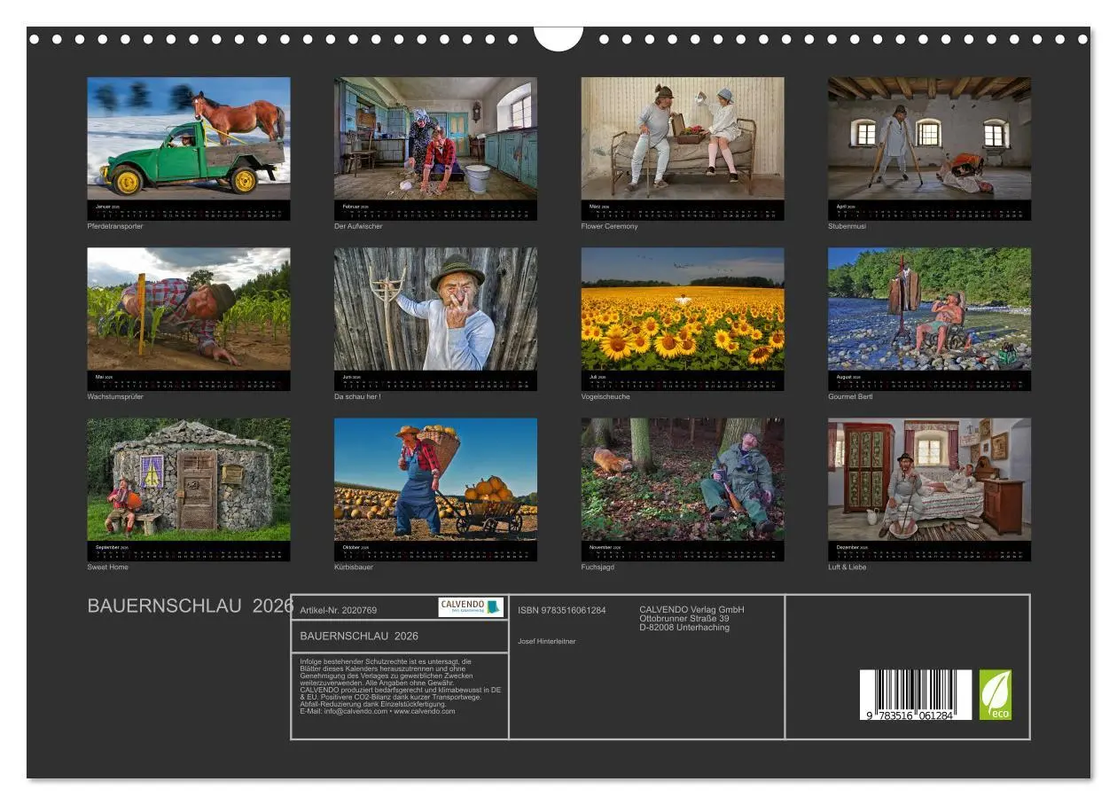 Bild: 9783516061284 | BAUERNSCHLAU 2026 (Wandkalender 2026 DIN A3 quer), CALVENDO...