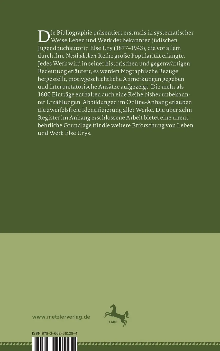 Rückseite: 9783662661284 | Das Werk Else Urys | Eine Bibliographie | Münchmeyer-Schöneberg | Buch