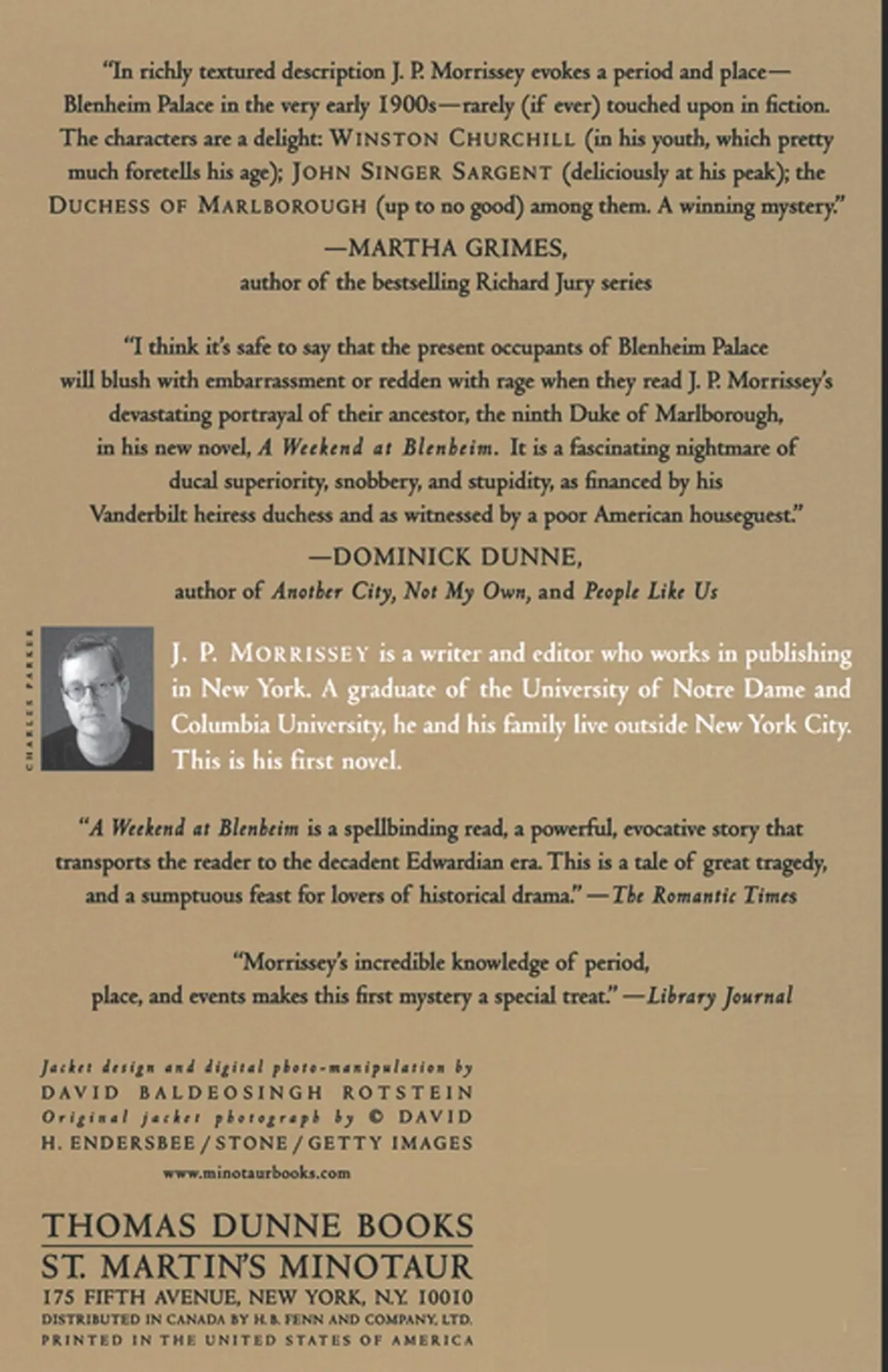 Rückseite: 9780312311384 | Weekend at Blenheim | J. P. Morrissey | Taschenbuch | Englisch | 2003