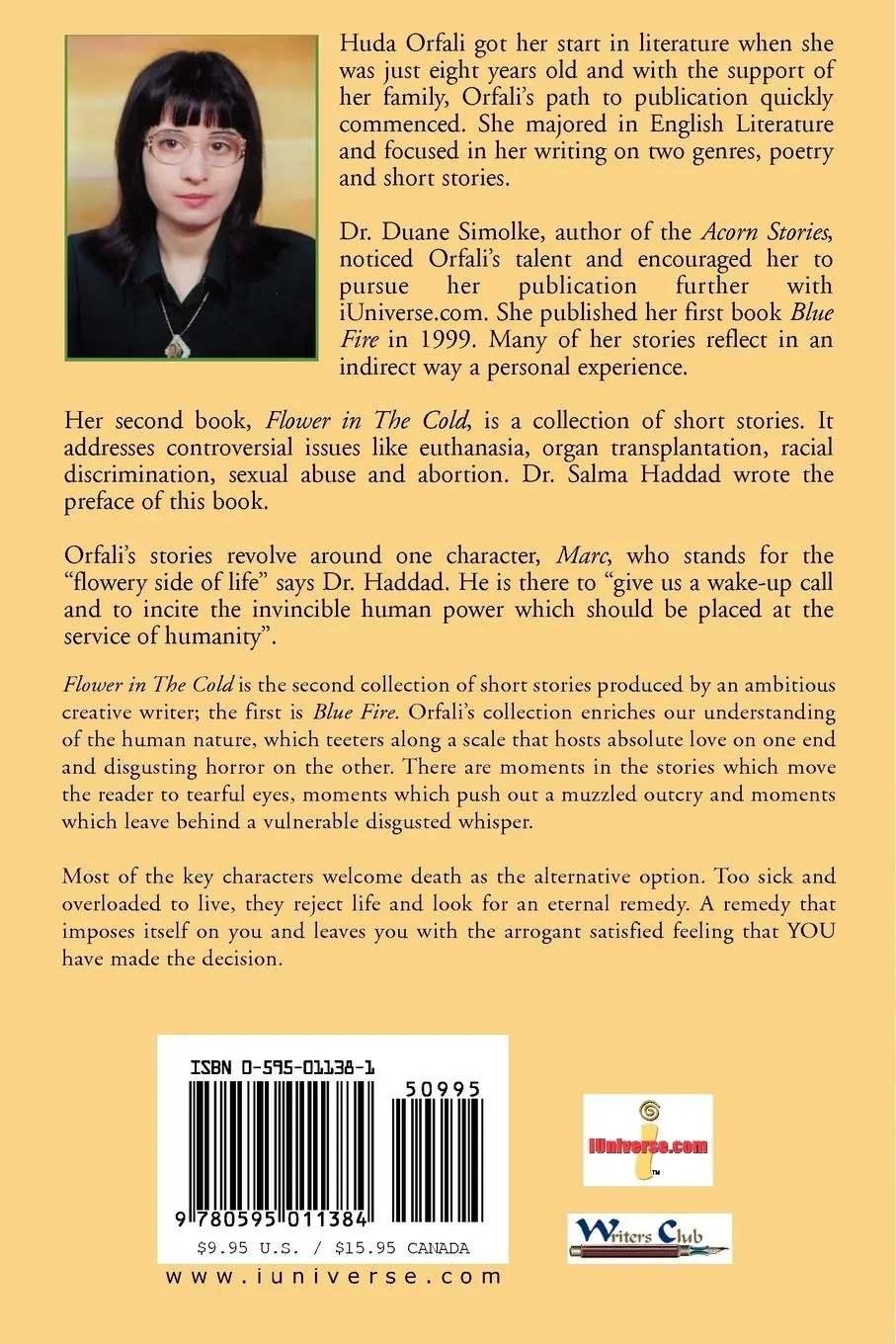 Rückseite: 9780595011384 | Flower in the Cold | Huda Orfali | Taschenbuch | Englisch | 2000