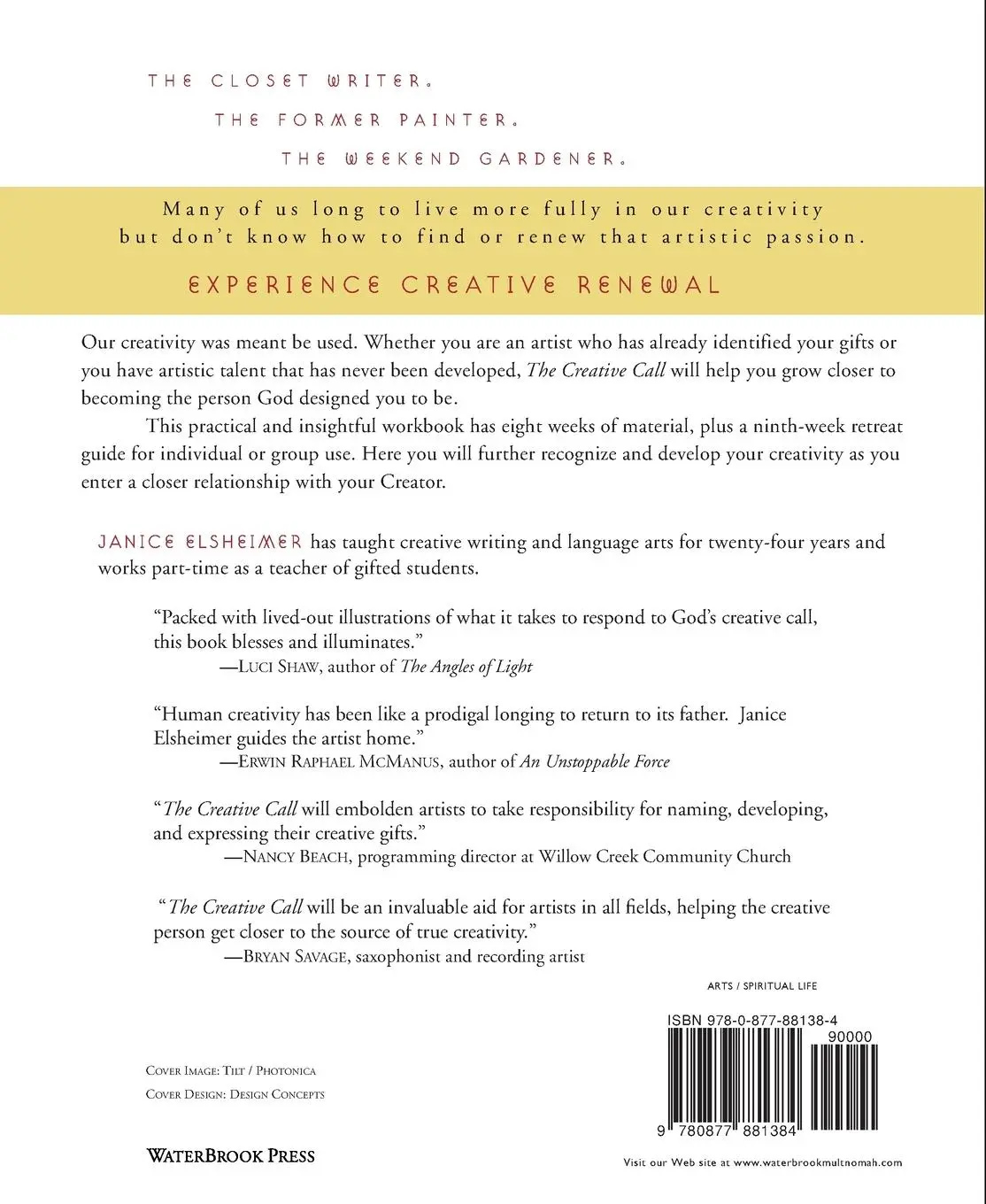 Rückseite: 9780877881384 | The Creative Call | An Artist's Response to the Way of the Spirit