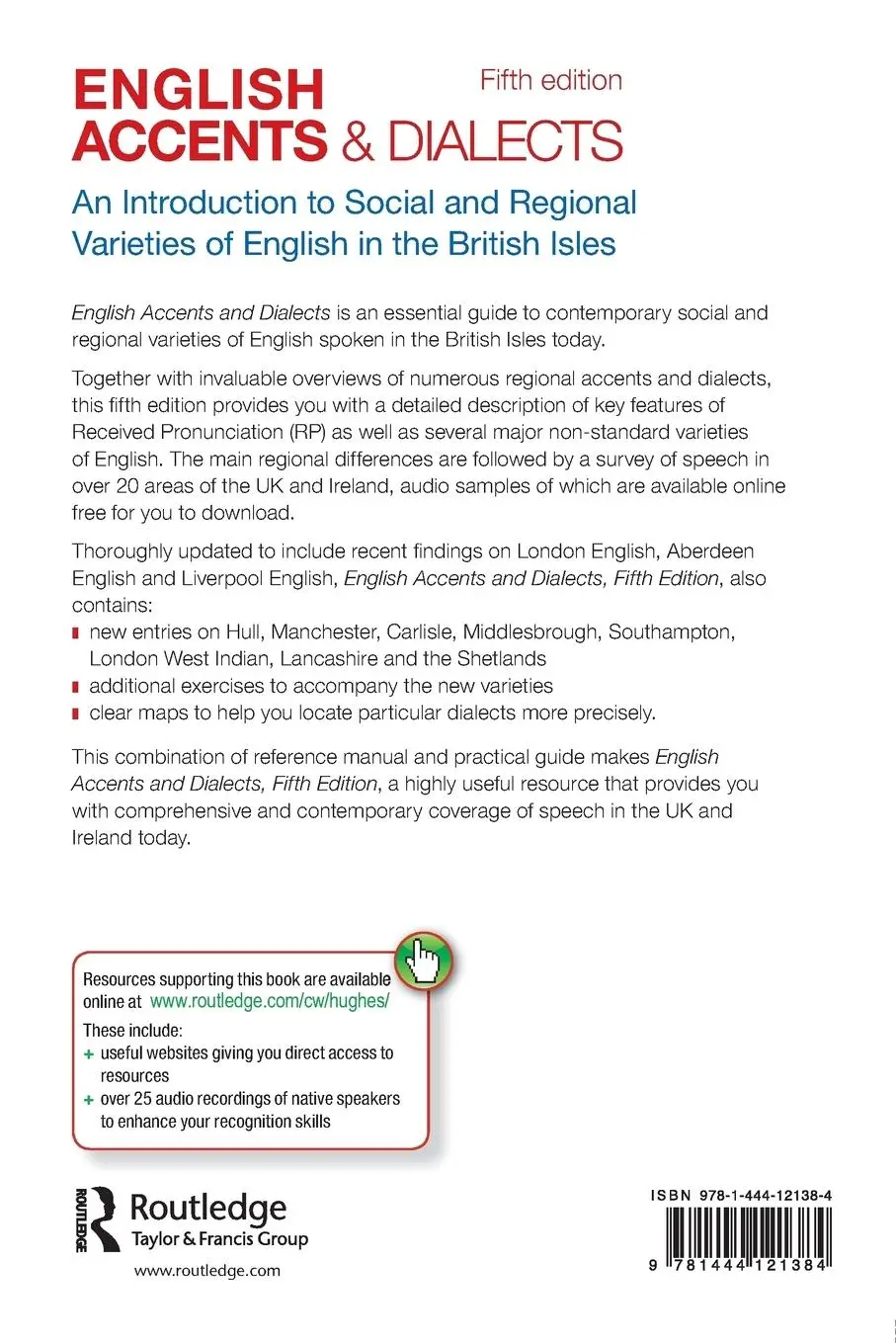 Rückseite: 9781444121384 | English Accents and Dialects | Arthur Hughes (u. a.) | Taschenbuch