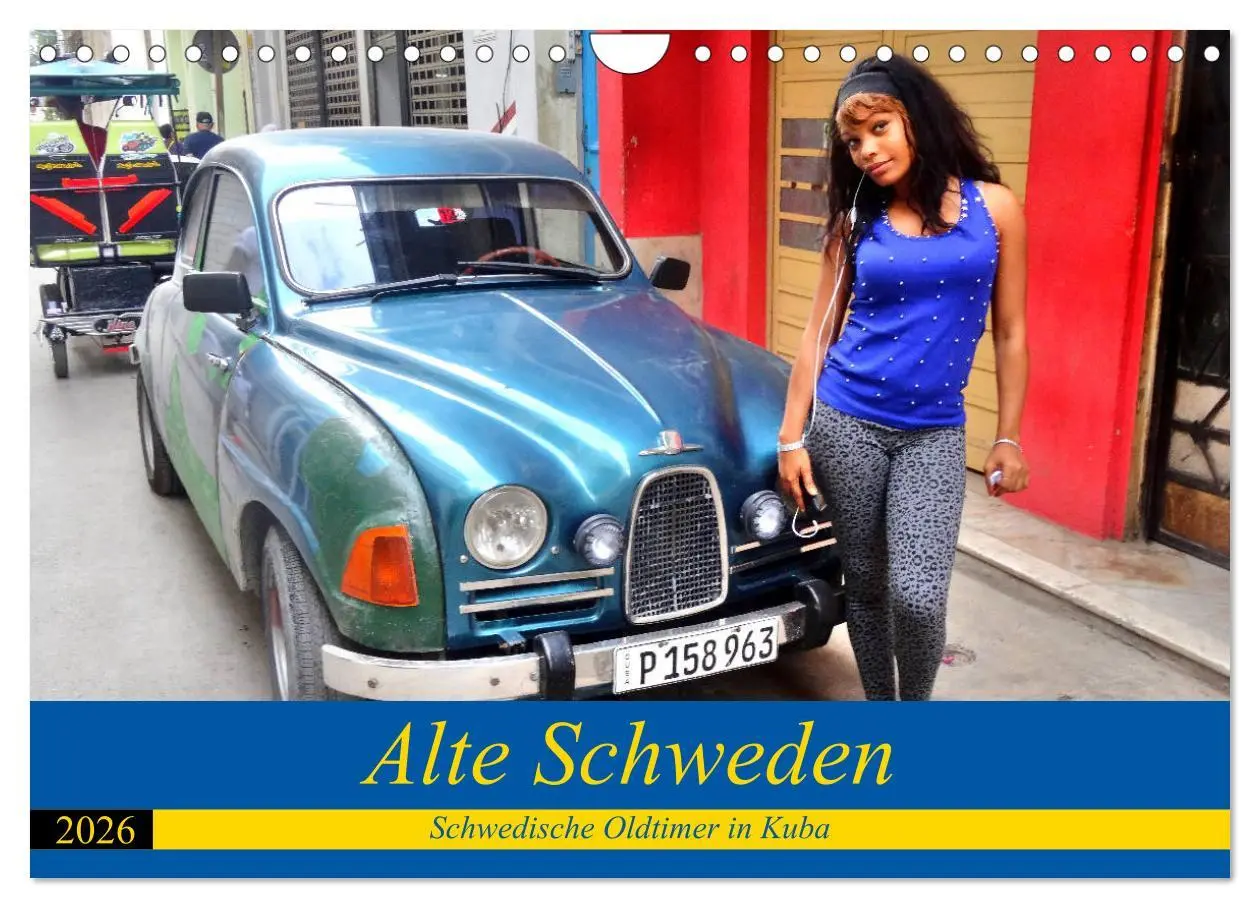 Cover: 9783457721384 | Alte Schweden - Schwedische Oldtimer in Kuba (Wandkalender 2026 DIN...