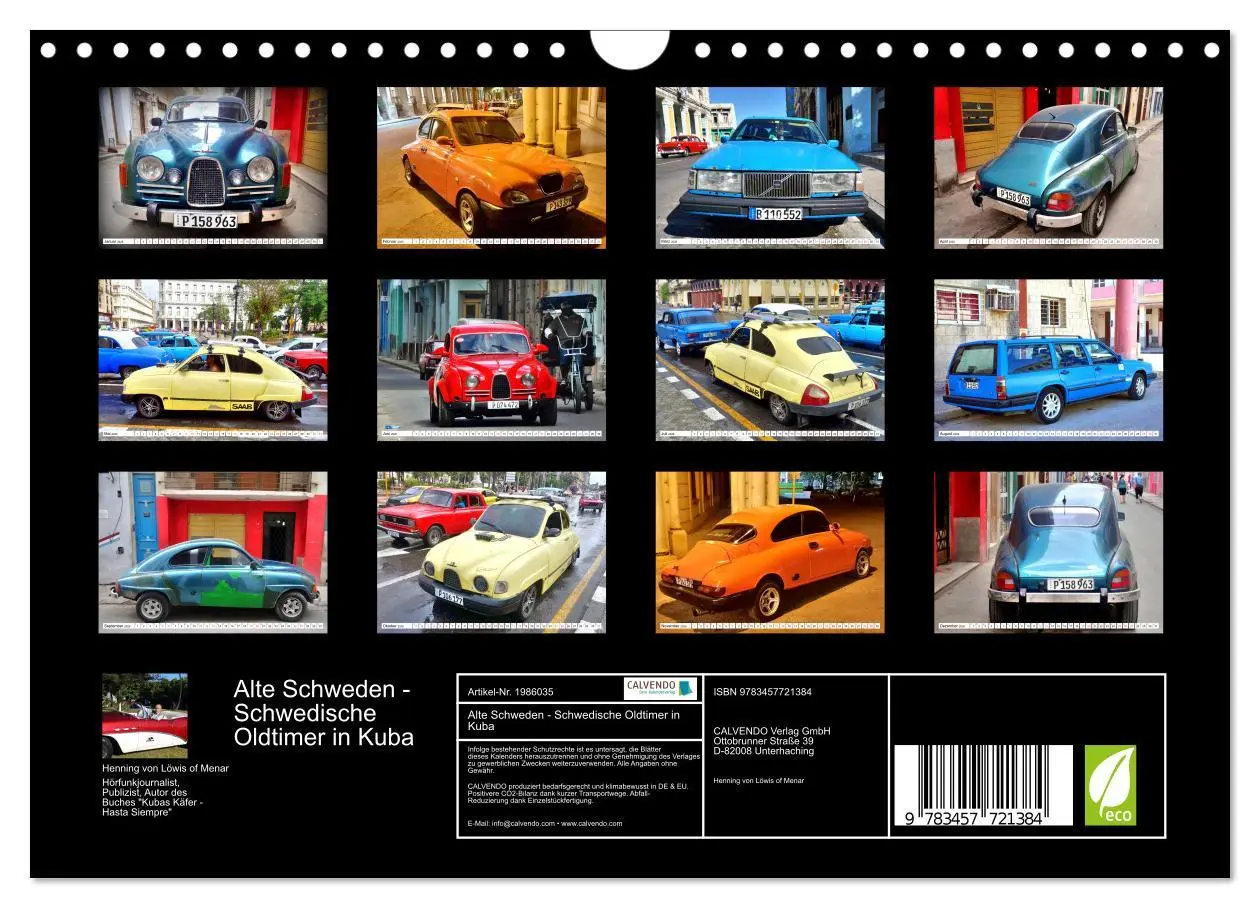 Bild: 9783457721384 | Alte Schweden - Schwedische Oldtimer in Kuba (Wandkalender 2026 DIN...