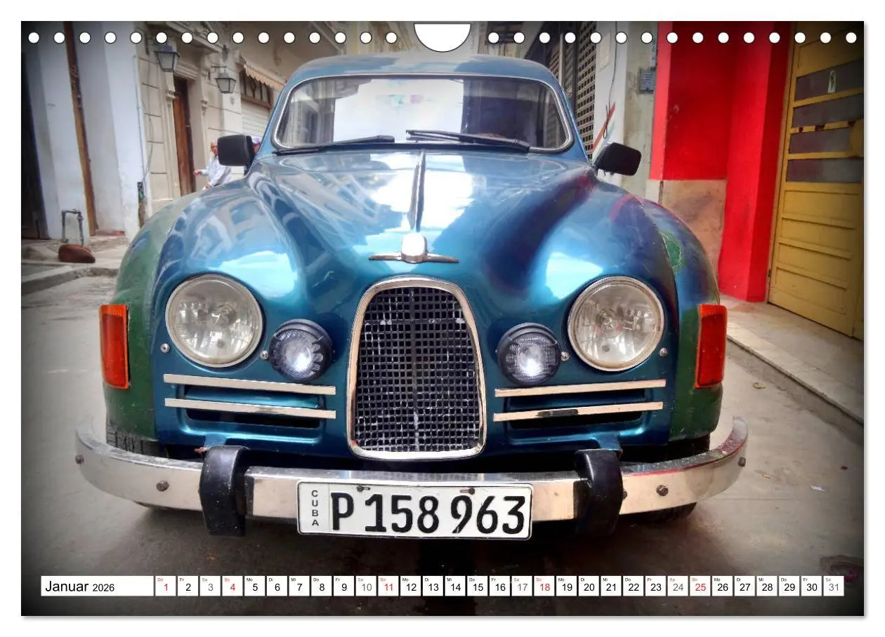 Bild: 9783457721384 | Alte Schweden - Schwedische Oldtimer in Kuba (Wandkalender 2026 DIN...