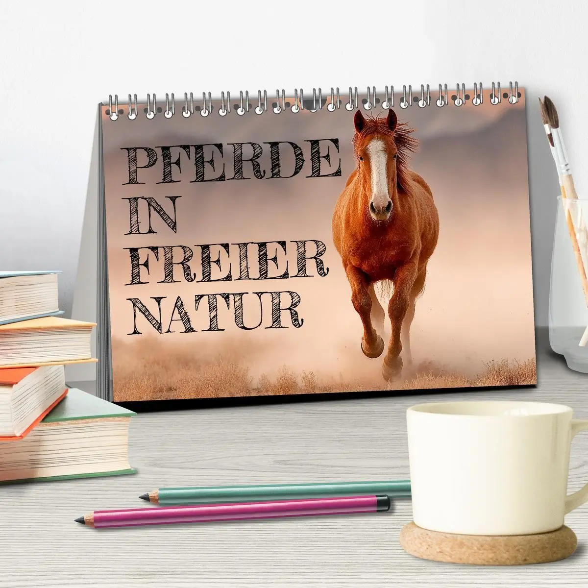 Bild: 9783516671384 | Pferde in freier Natur (Tischkalender 2026 DIN A5 quer), CALVENDO...