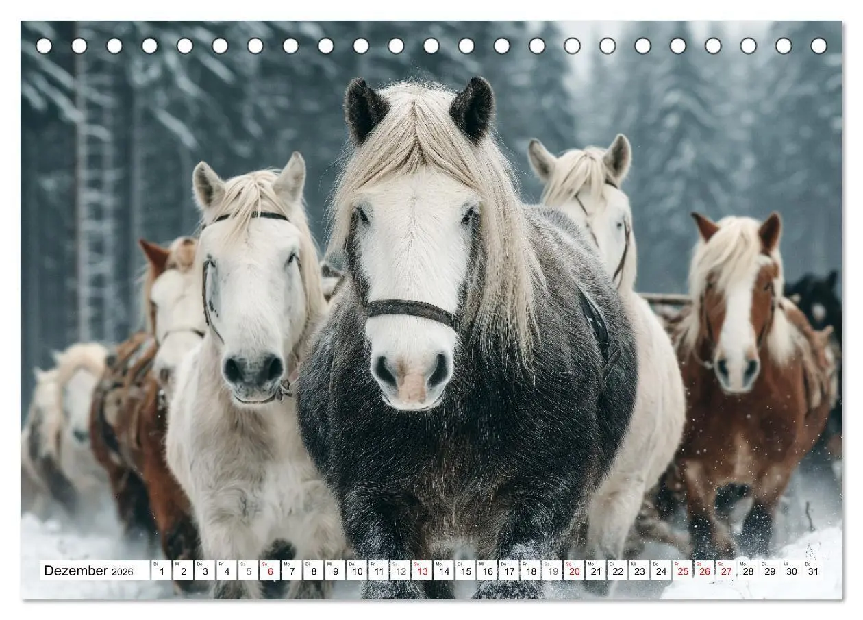 Bild: 9783516671384 | Pferde in freier Natur (Tischkalender 2026 DIN A5 quer), CALVENDO...