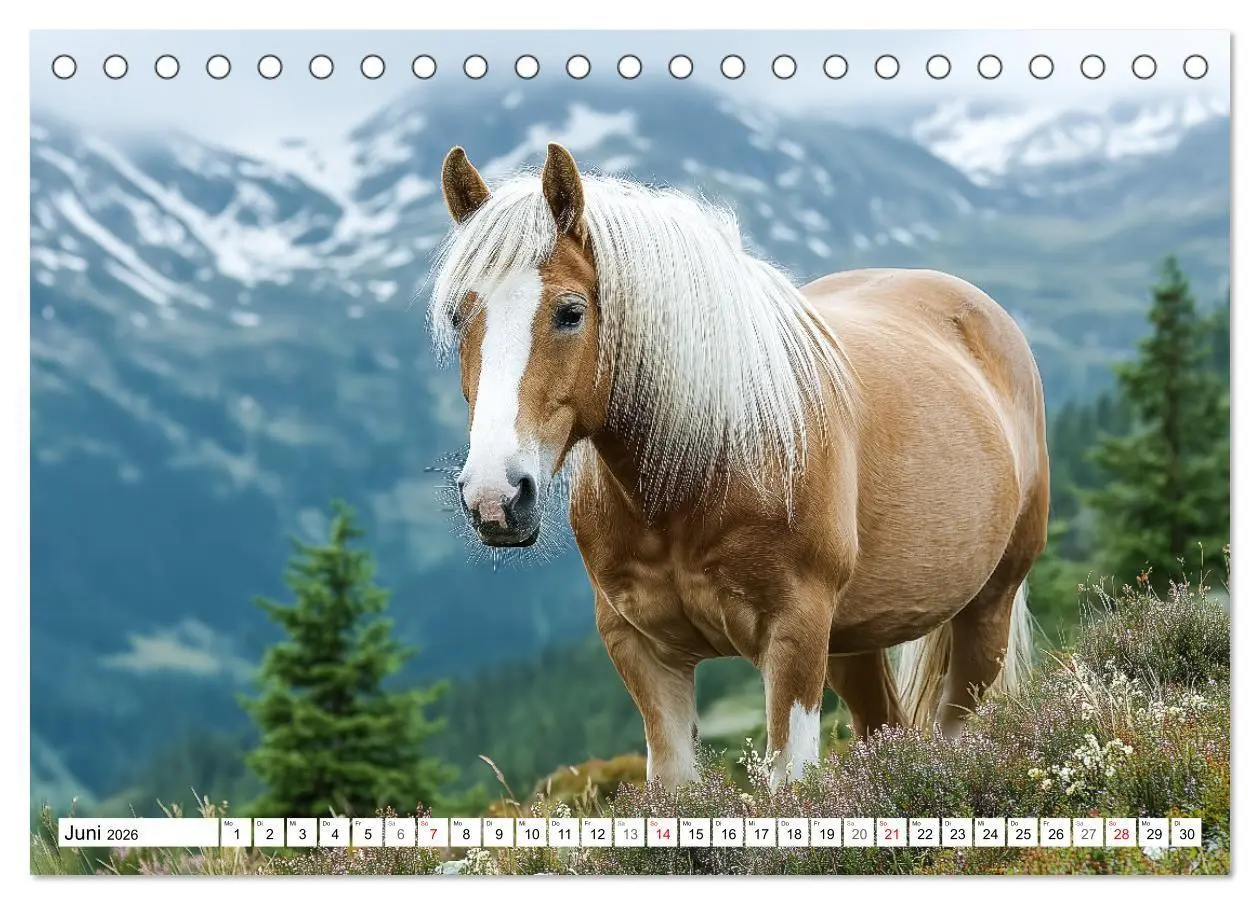 Bild: 9783516671384 | Pferde in freier Natur (Tischkalender 2026 DIN A5 quer), CALVENDO...