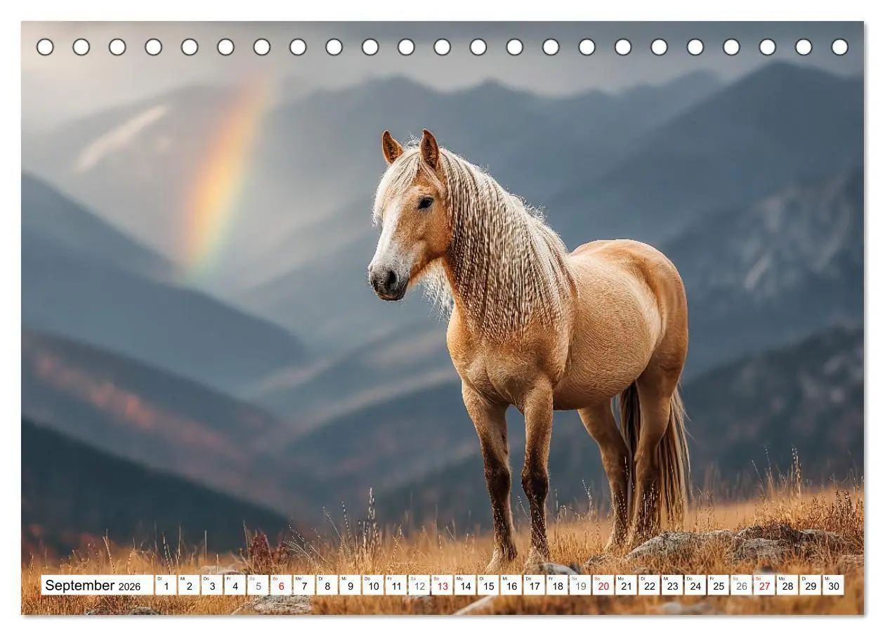 Bild: 9783516671384 | Pferde in freier Natur (Tischkalender 2026 DIN A5 quer), CALVENDO...
