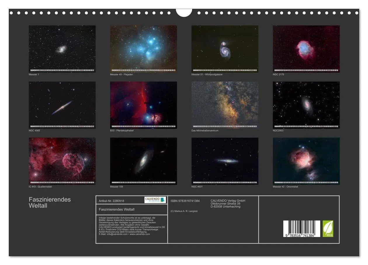 Bild: 9783516741384 | Faszinierendes Weltall (Wandkalender 2026 DIN A3 quer), CALVENDO...