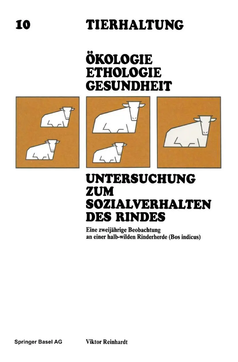 Cover: 9783764311384 | Untersuchung zum Sozialverhalten des Rindes | Reinhardt | Taschenbuch