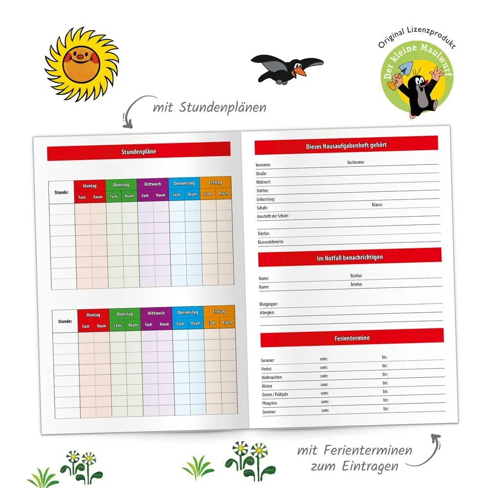 Bild: 9783965521384 | Trötsch Hausaufgabenheft Grundschule Maulwurf | KG | Deutsch | 2023