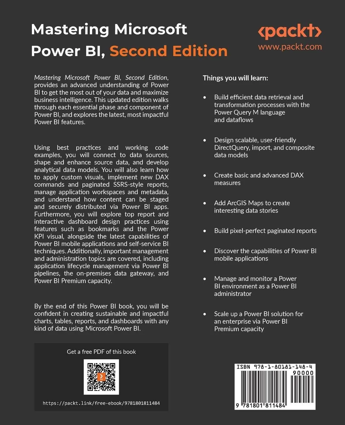 Rückseite: 9781801811484 | Mastering Microsoft Power BI - Second Edition | Greg Deckler (u. a.)