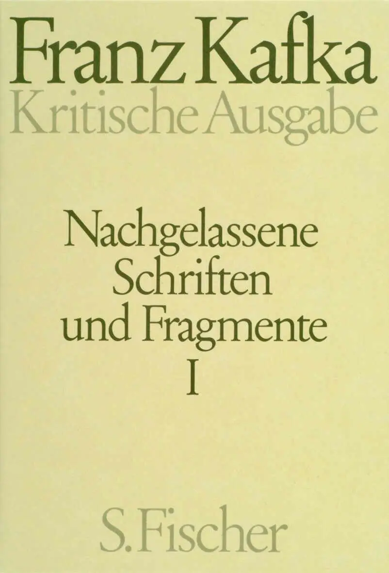 Cover: 9783100381484 | Nachgelassene Schriften und Fragmente I. Kritische Ausgabe | Kafka