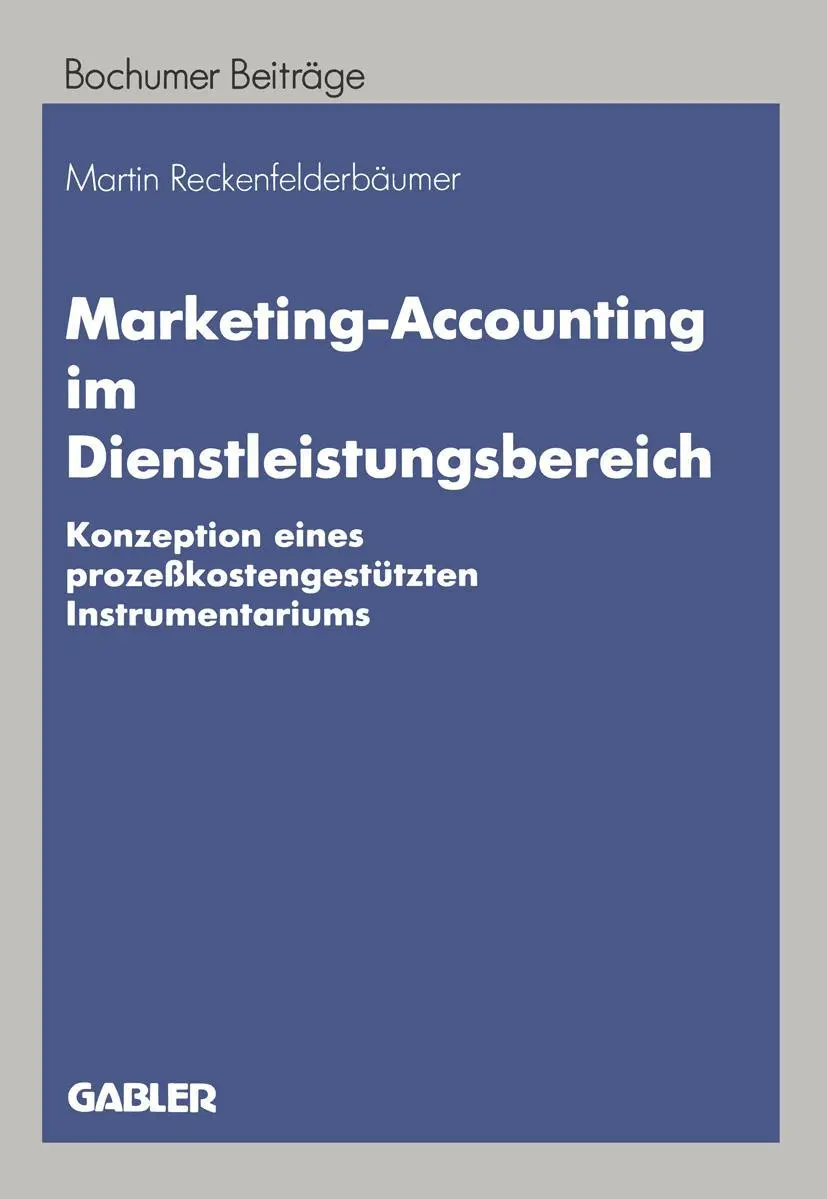 Cover: 9783409121484 | Marketing-Accounting im Dienstleistungsbereich | Reckenfelderbäumer
