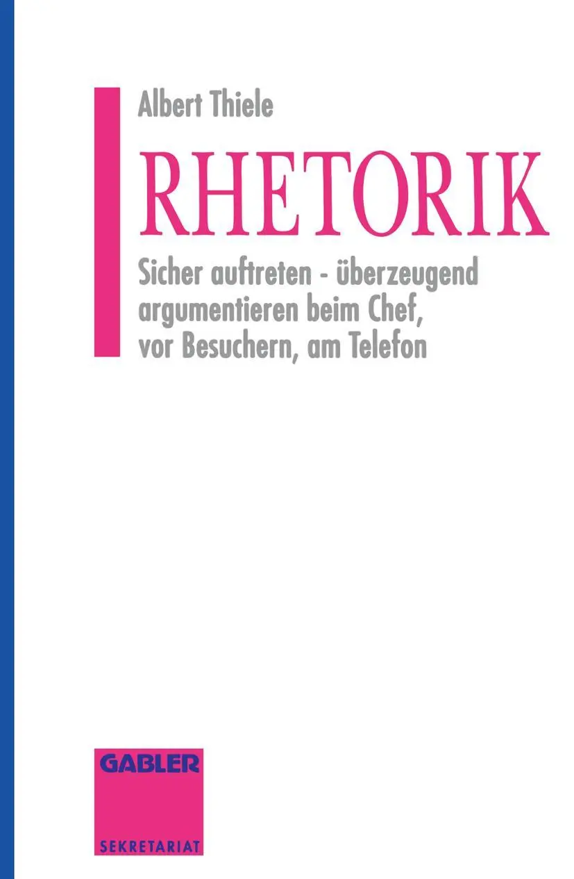 Cover: 9783409291484 | Rhetorik | Albert Thiele | Taschenbuch | Einband - flex.(Paperback)