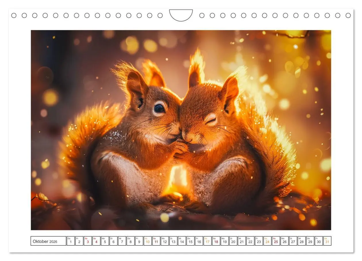 Bild: 9783457331484 | Lustige Eichhörnchen (Wandkalender 2026 DIN A4 quer), CALVENDO...