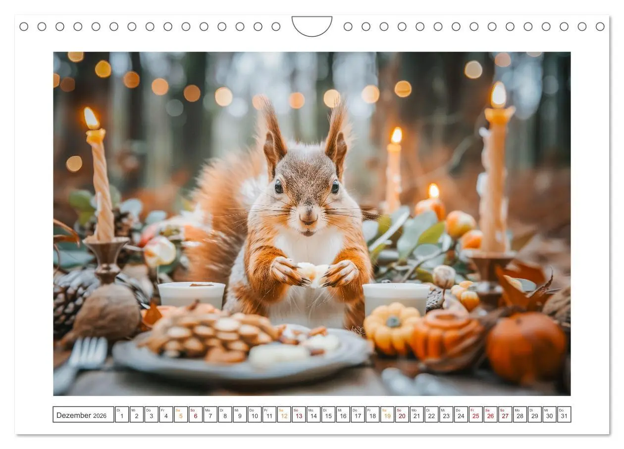 Bild: 9783457331484 | Lustige Eichhörnchen (Wandkalender 2026 DIN A4 quer), CALVENDO...