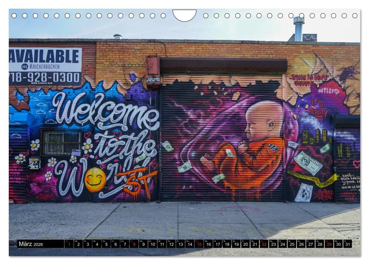 Bild: 9783457711484 | Bushwick Street Art (Wandkalender 2026 DIN A4 quer), CALVENDO...