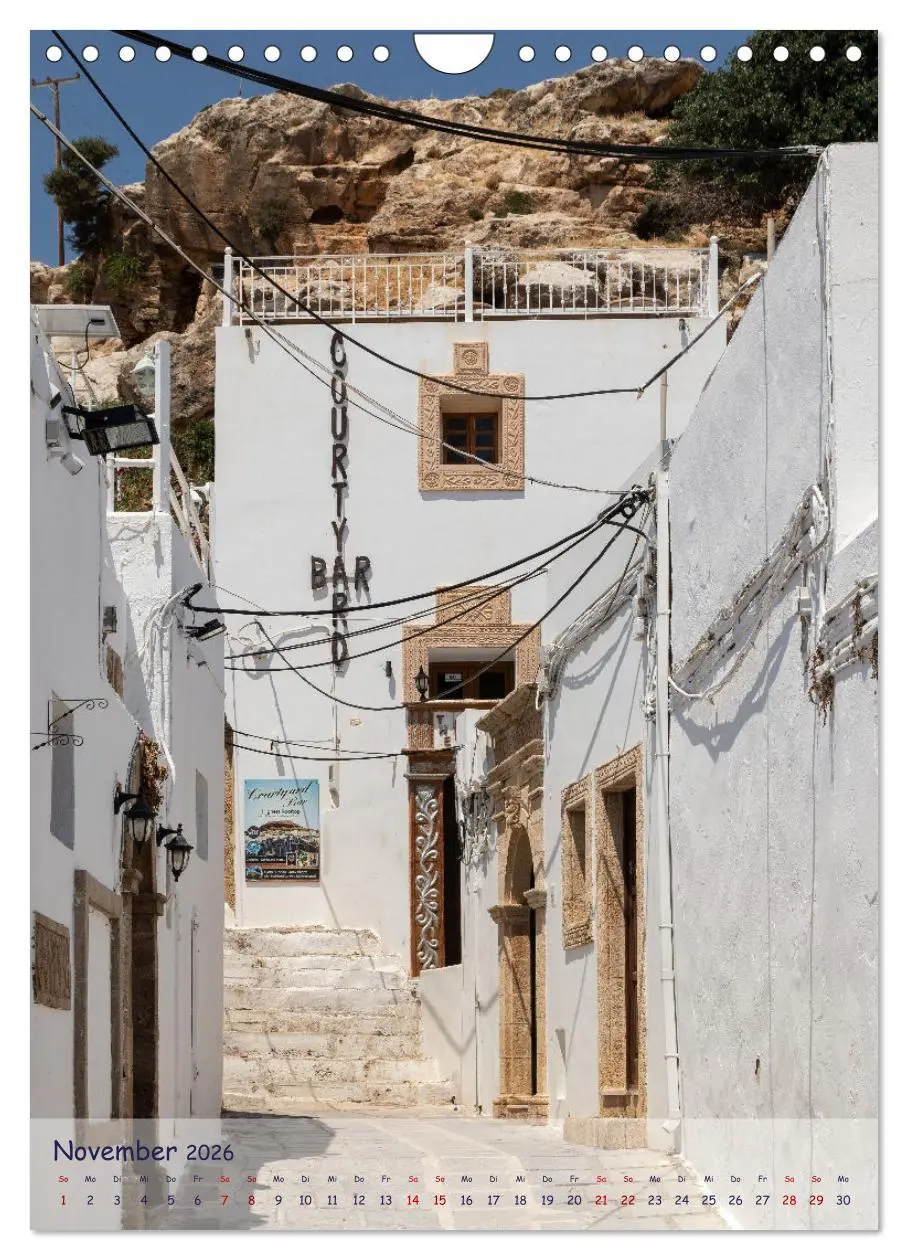 Bild: 9783516351484 | Ein Streifzug durch die Gassen der Insel Rhodos (Wandkalender 2026...