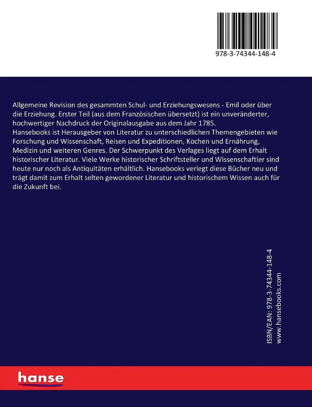 Rückseite: 9783743441484 | Allgemeine Revision des gesammten Schul- und Erziehungswesens | Campe
