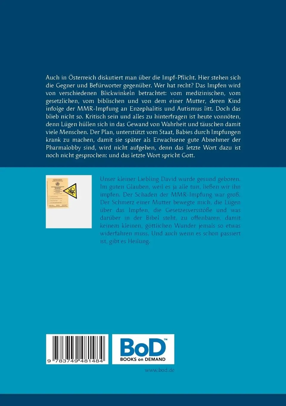 Rückseite: 9783749481484 | Impf-Pflicht - das letzte Wort hat Gott | Hulda Offenbauer | Buch