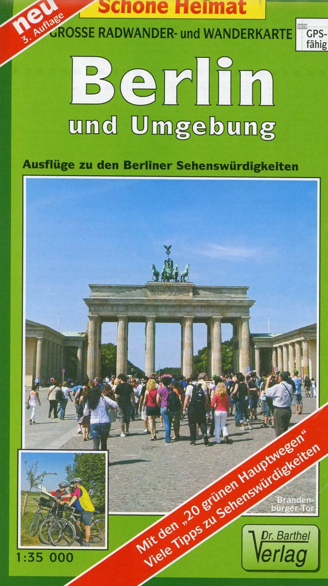 Cover: 9783895911484 | Berlin und Umgebung 1 : 35 000. Große Radwander- und Wanderkar | 2 S.