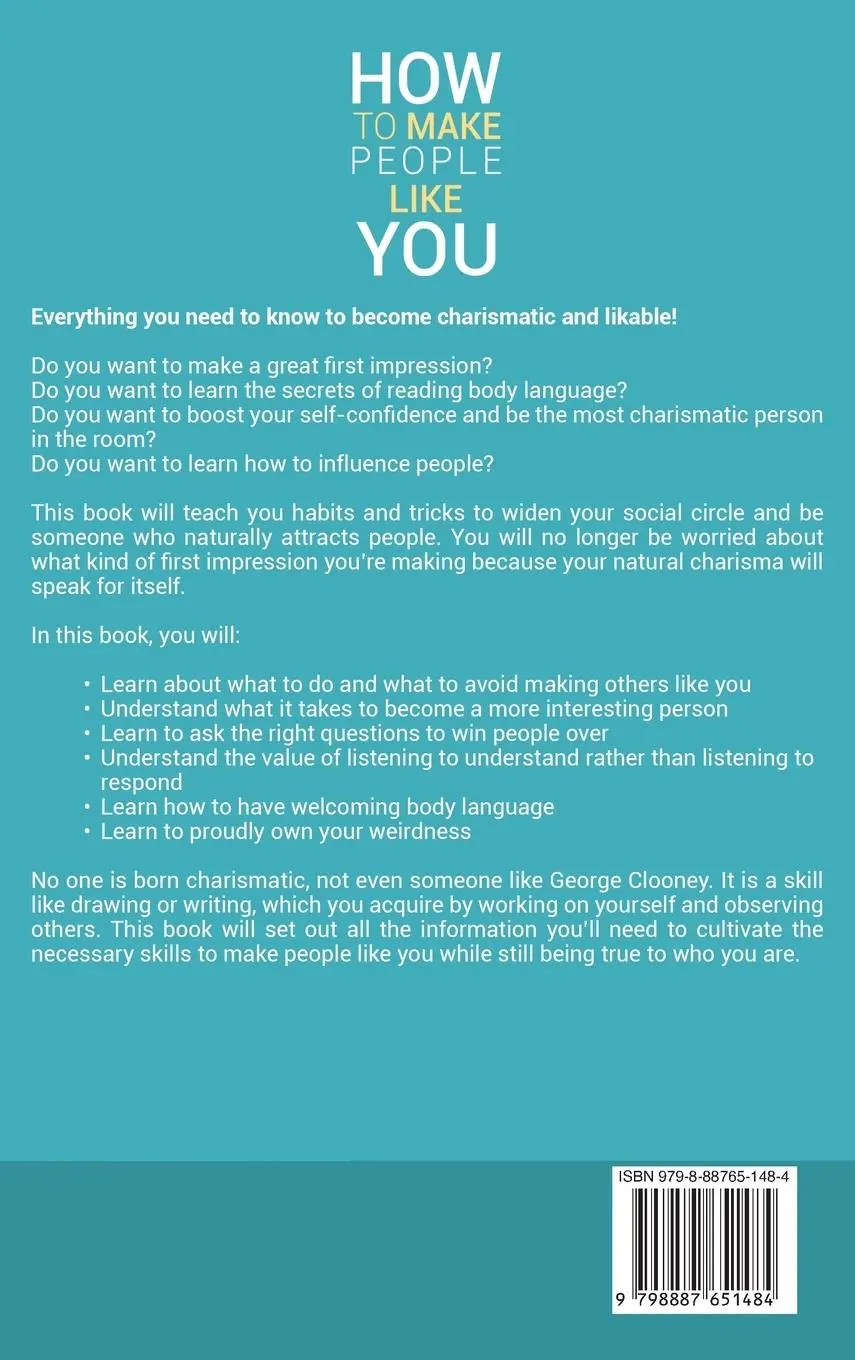 Rückseite: 9798887651484 | How to Make People Like You | Andy Gardner | Buch | Englisch | 2023