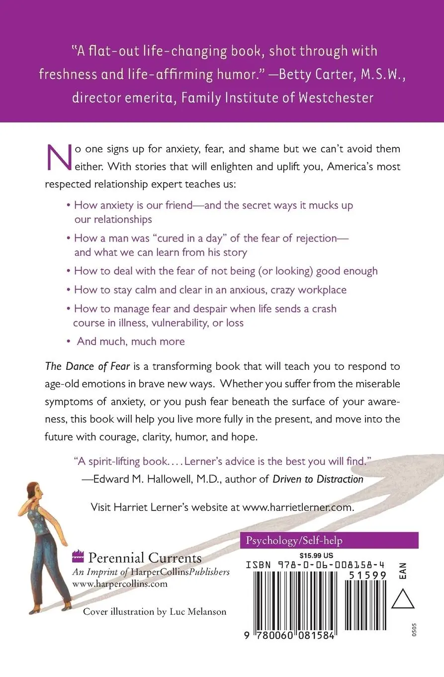 Rückseite: 9780060081584 | The Dance of Fear | Harriet Lerner | Taschenbuch | Englisch | 2005