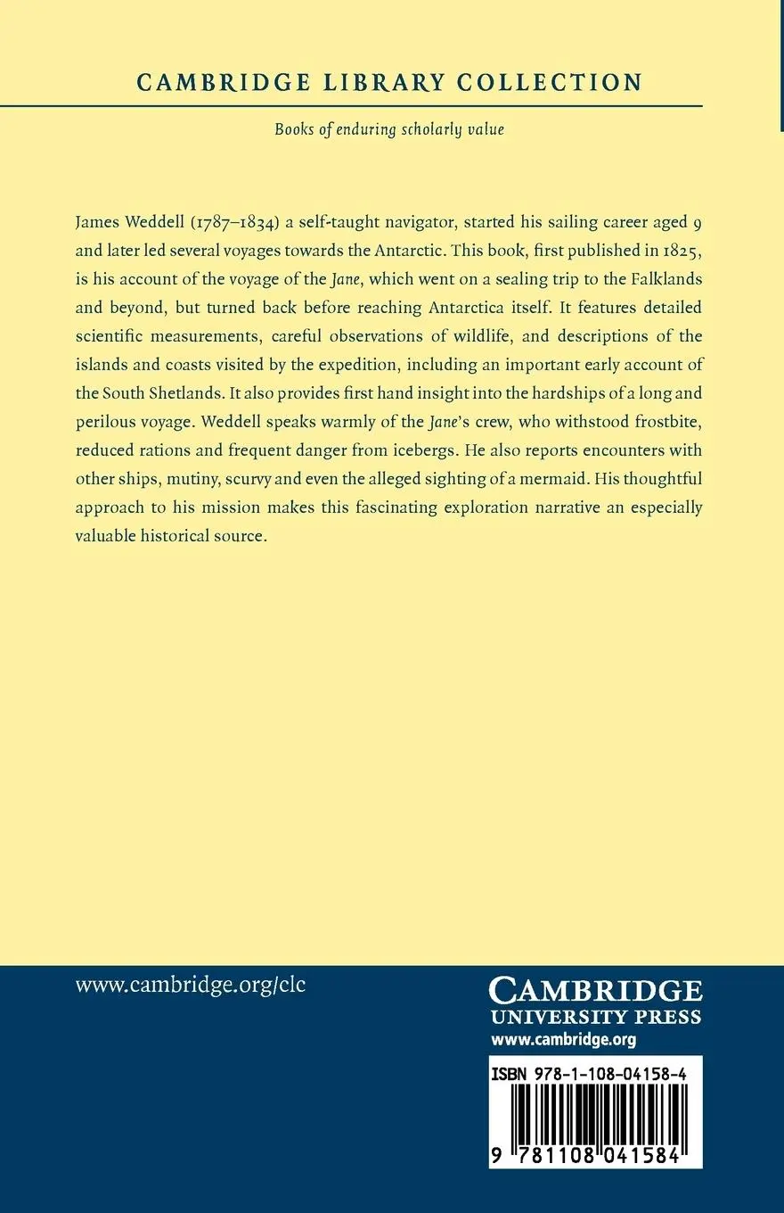 Rückseite: 9781108041584 | A Voyage Towards the South Pole | James Weddell | Taschenbuch | 2011