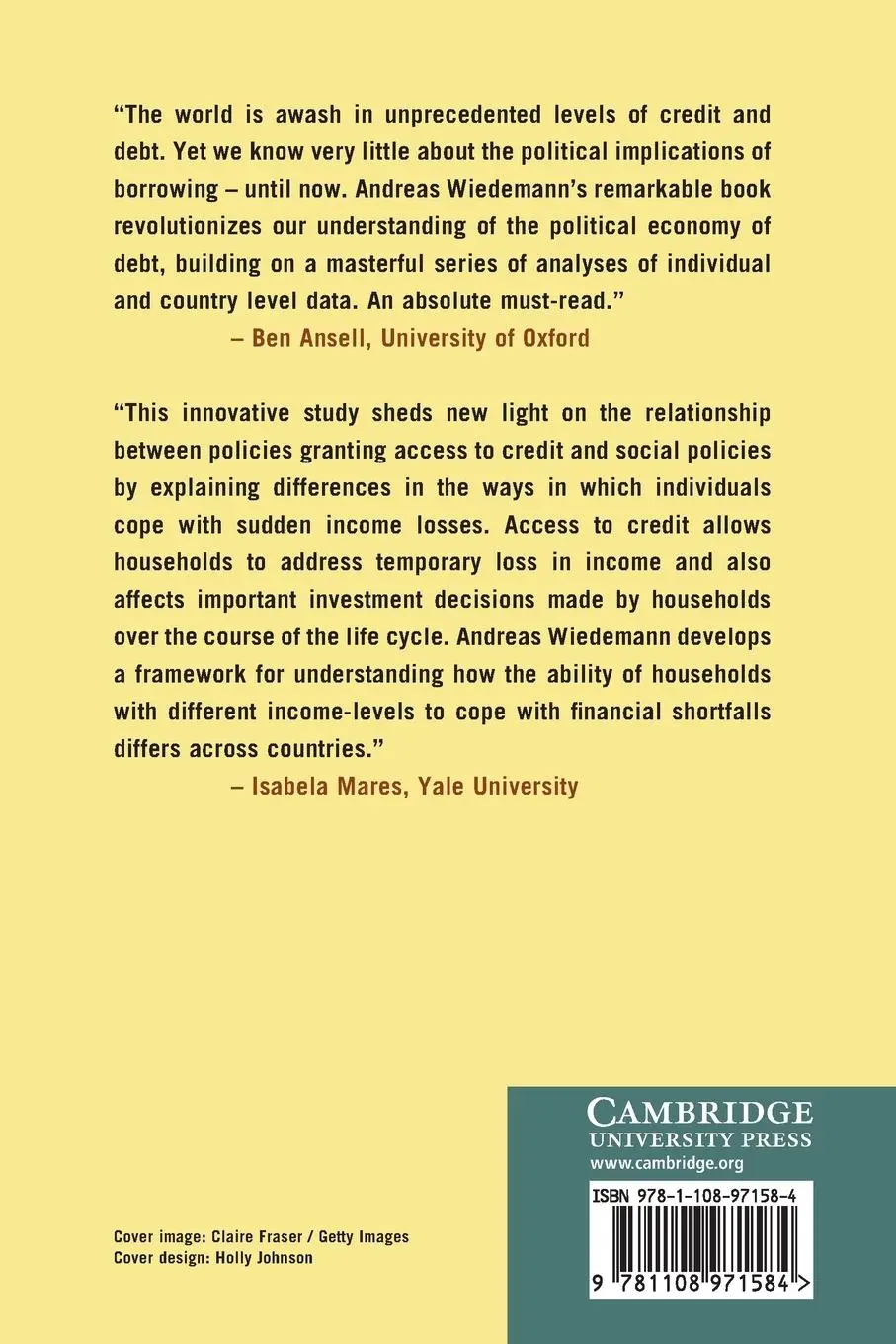 Rückseite: 9781108971584 | Indebted Societies | Andreas Wiedemann | Taschenbuch | Englisch | 2021