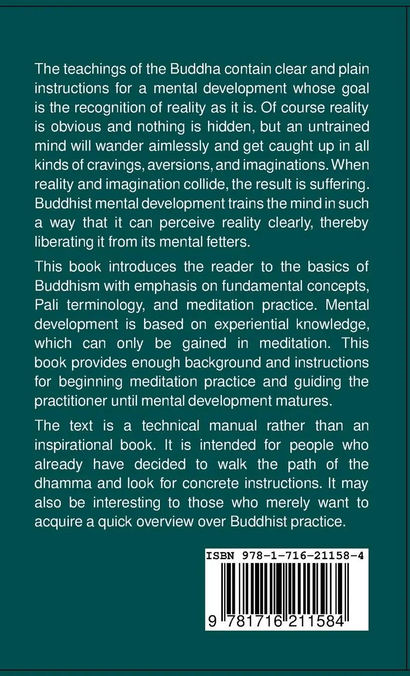 Rückseite: 9781716211584 | An Introduction to Mental Development | Theravada Buddhist Practice