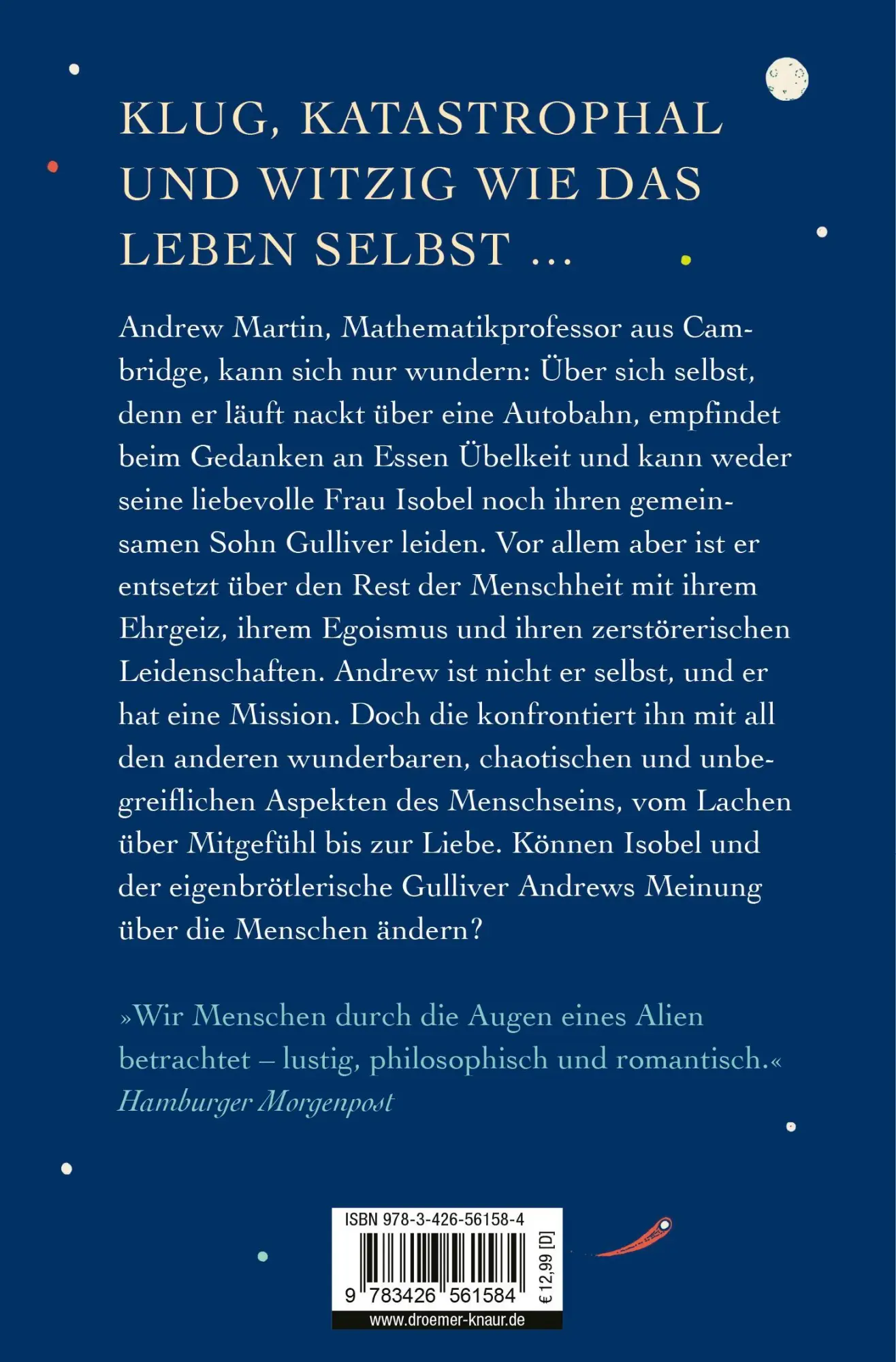 Rückseite: 9783426561584 | Ich und die Menschen | Matt Haig | Taschenbuch | 352 S. | Deutsch