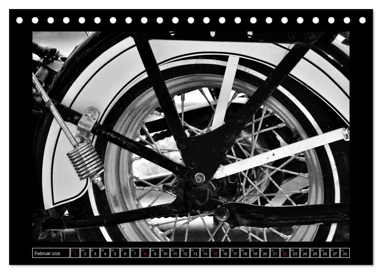 Bild: 9783457871584 | Harley Davidson WLA 750 in Schwarzweiss (Tischkalender 2026 DIN A5...