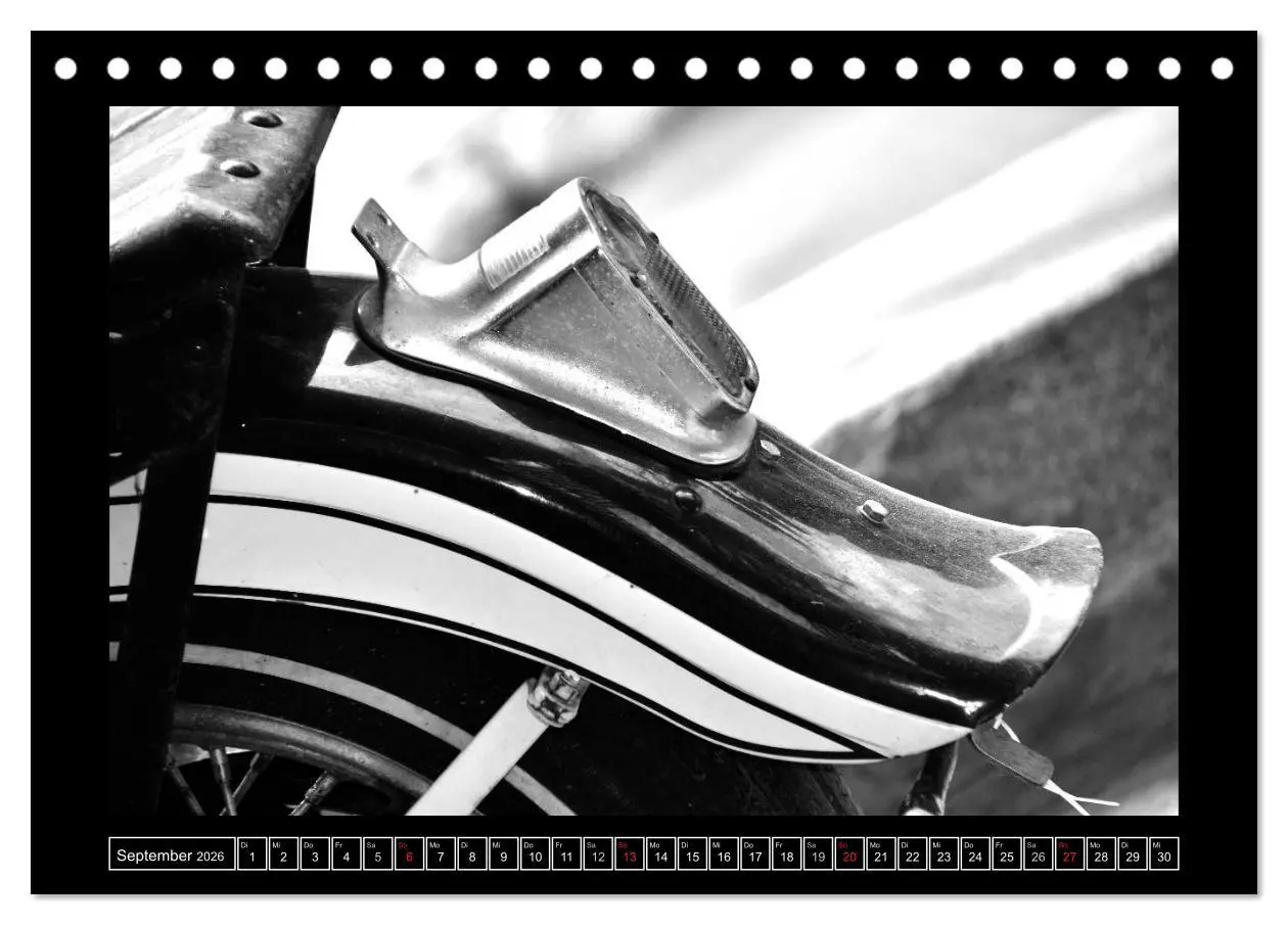 Bild: 9783457871584 | Harley Davidson WLA 750 in Schwarzweiss (Tischkalender 2026 DIN A5...