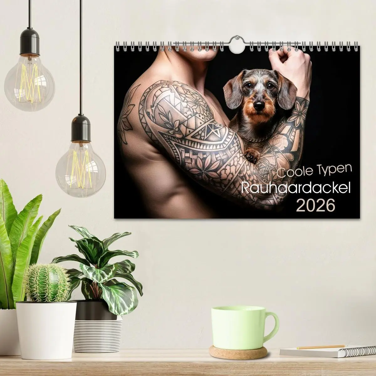 Bild: 9783516721584 | Coole Typen - Rauhaardackel (Wandkalender 2026 DIN A4 quer),...