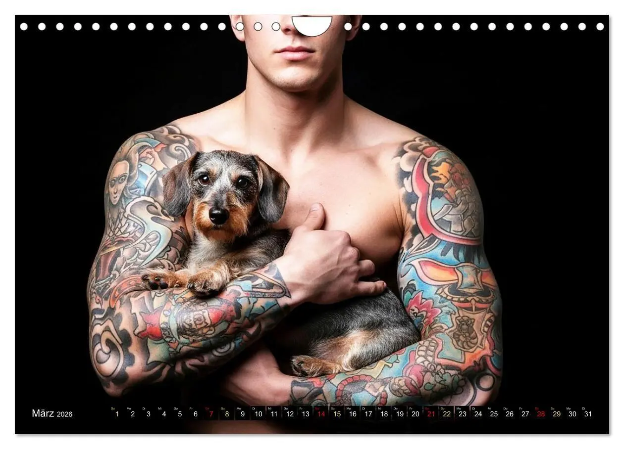 Bild: 9783516721584 | Coole Typen - Rauhaardackel (Wandkalender 2026 DIN A4 quer),...