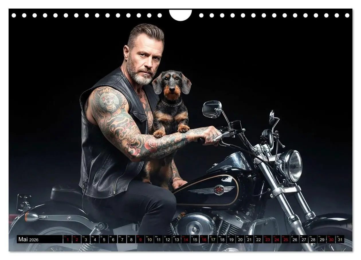 Bild: 9783516721584 | Coole Typen - Rauhaardackel (Wandkalender 2026 DIN A4 quer),...