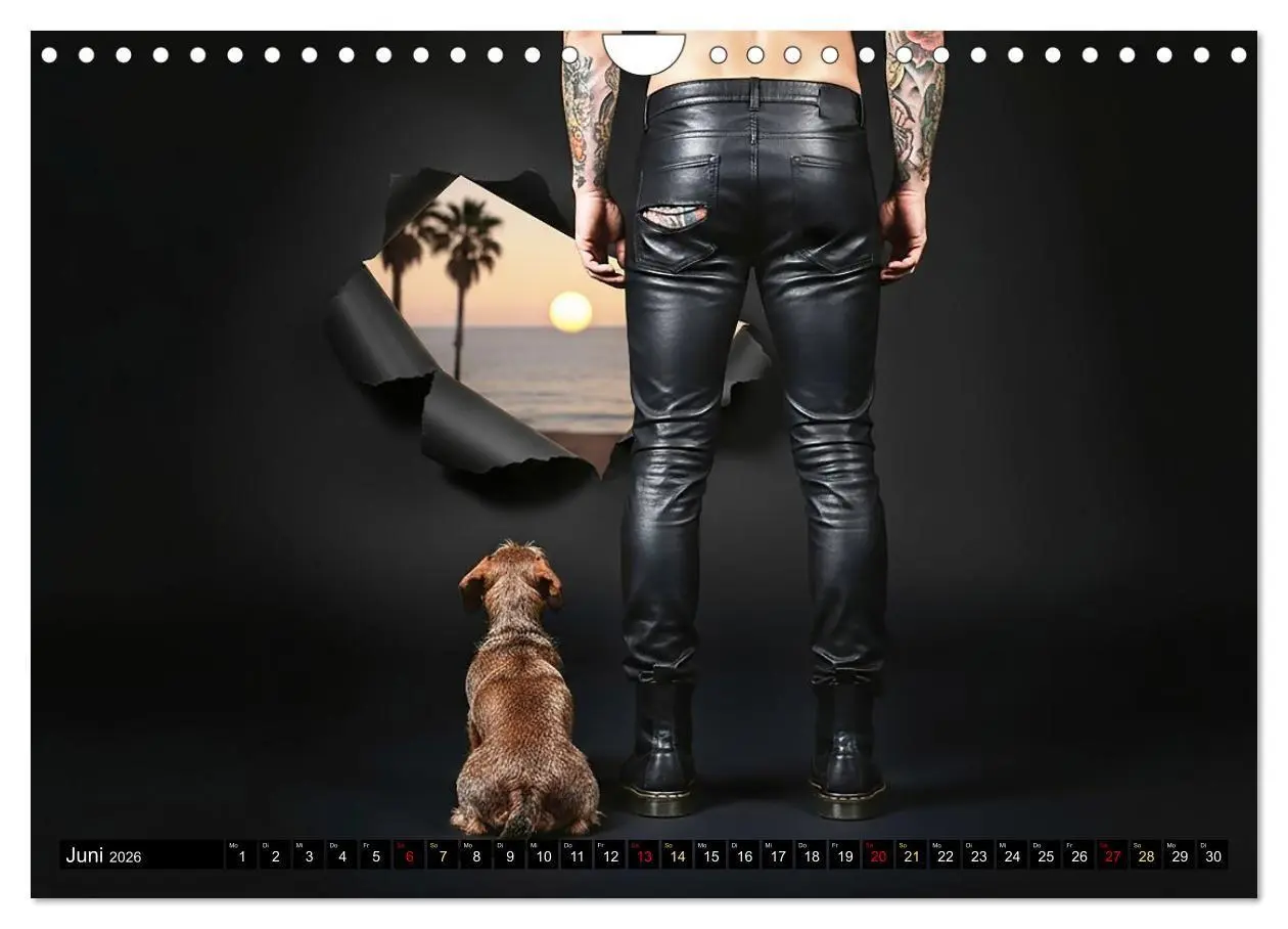 Bild: 9783516721584 | Coole Typen - Rauhaardackel (Wandkalender 2026 DIN A4 quer),...