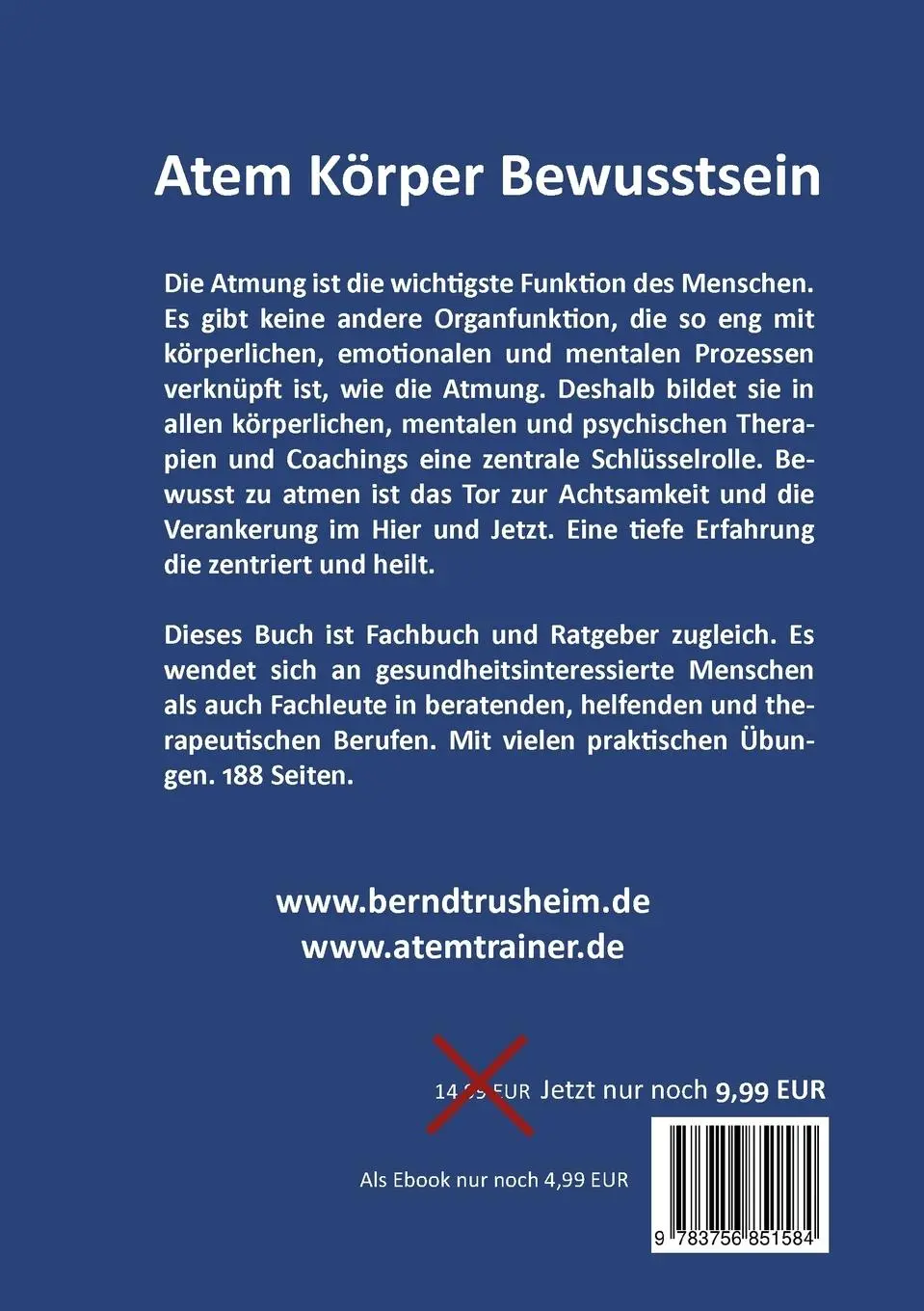 Rückseite: 9783756851584 | Atem Körper Bewusstsein | Bernd Trusheim | Taschenbuch | Paperback