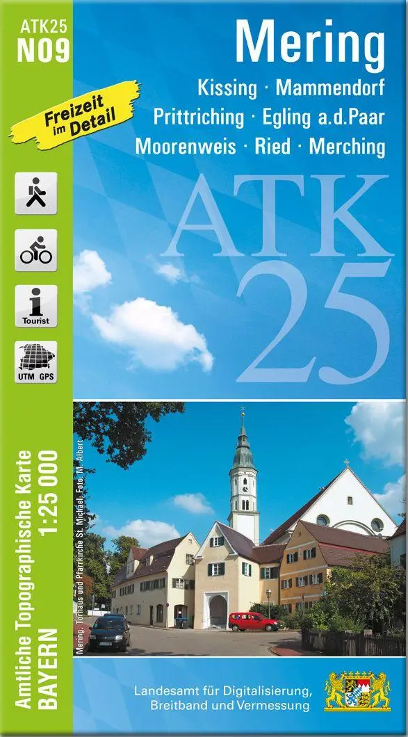 Cover: 9783987761584 | ATK25-N09 Mering (Amtliche Topographische Karte 1:25000) | Deutsch
