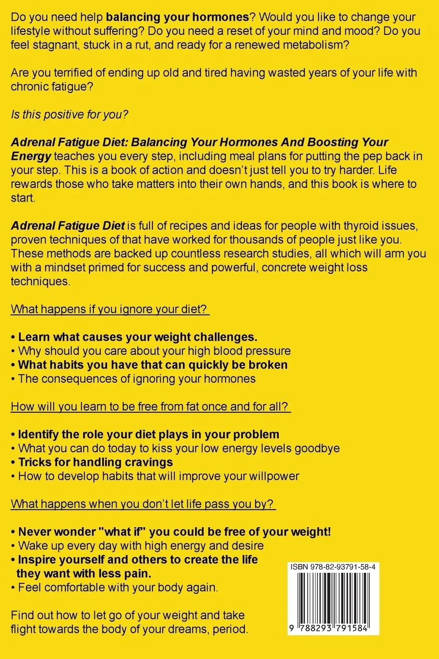 Rückseite: 9788293791584 | Adrenal Fatigue Diet | Sherry S Williams | Taschenbuch | Englisch